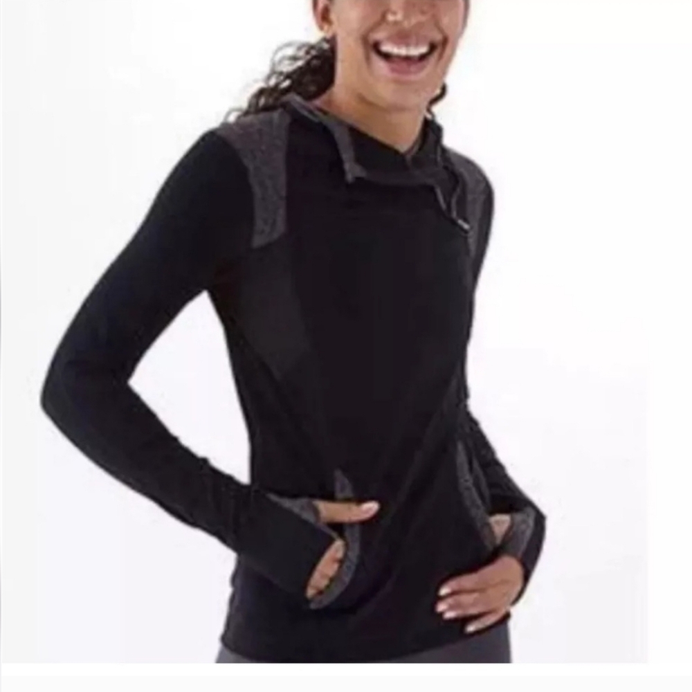 Lululemon Run Alpine Pullover Hoodie Active Dark Black/Gray women’s 4